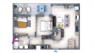 Appartement T2 de 44 m2